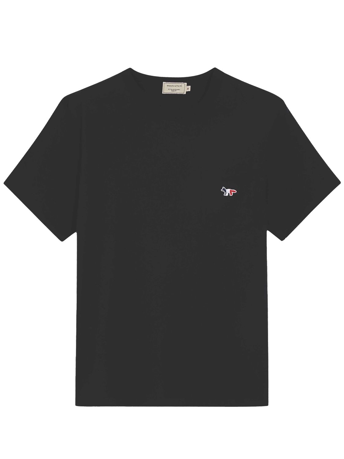 Maison Kitsuné Fox Logo Cotton Jersey T-shirt In Black
