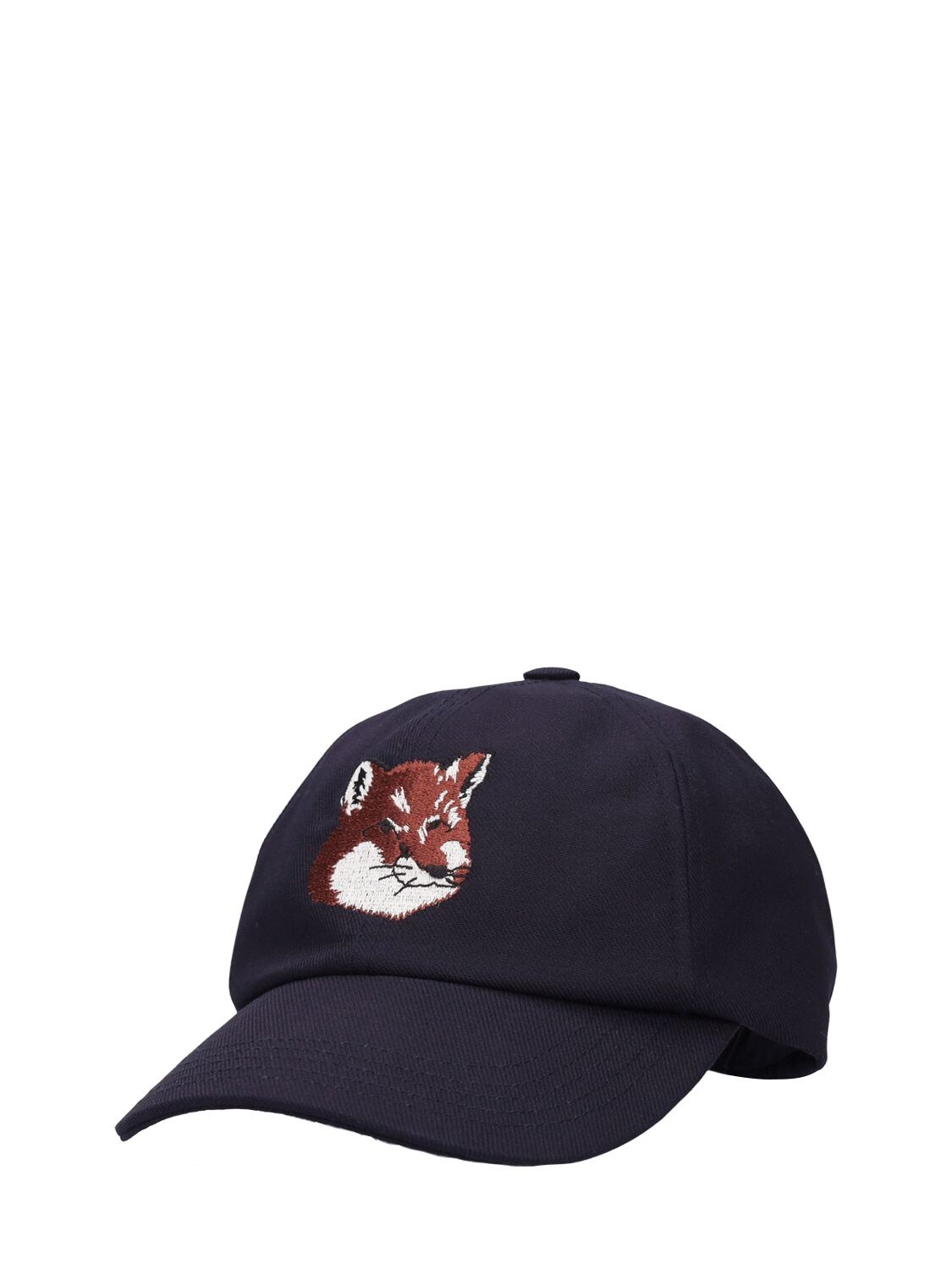 Maison Kitsuné Navy Large Fox Head Embroidery Cap | Smart Closet
