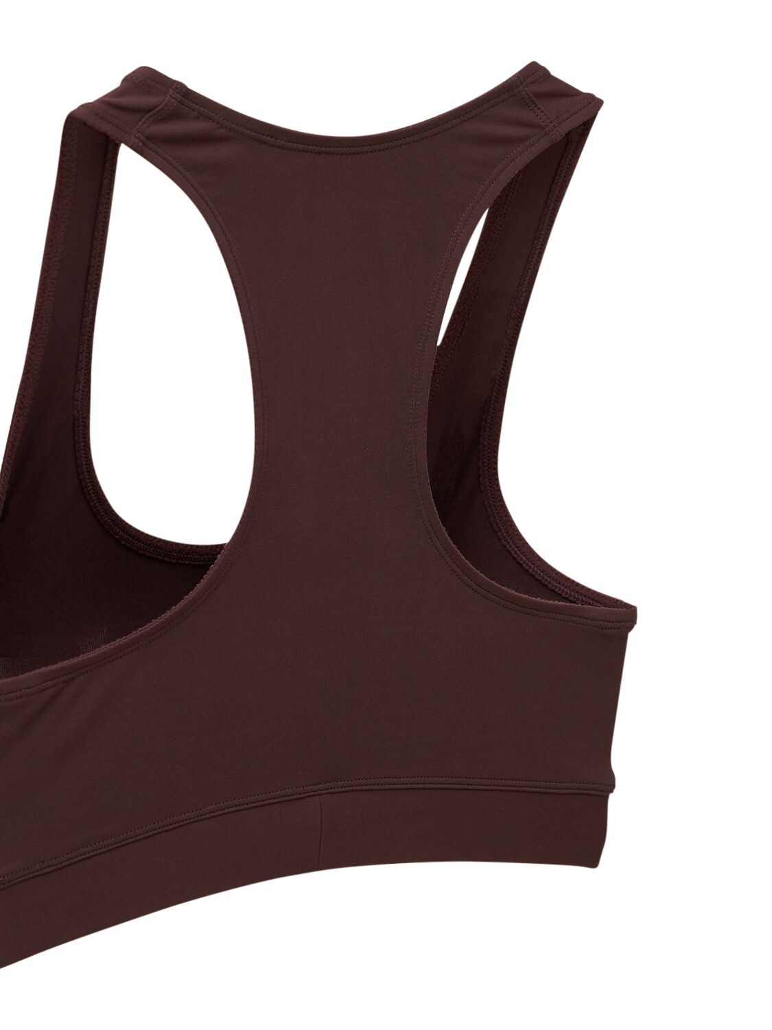 Shop Eres Sporty Stretch Jersey Logo Bralette In Brown