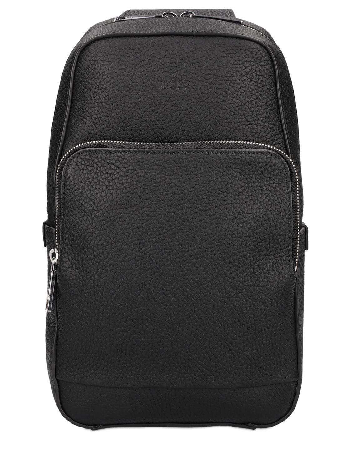 Hugo Boss One-shoulder Leather Backpack In Black | ModeSens