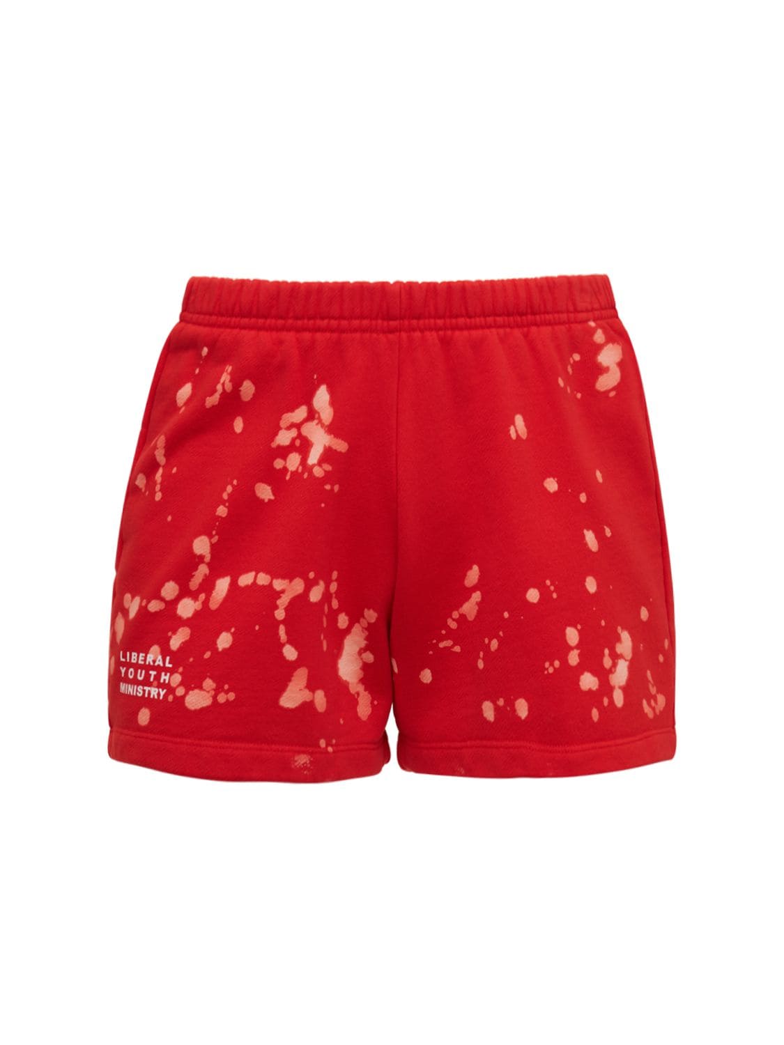 LIBERAL YOUTH MINISTRY Bleached Cotton Jersey Shorts