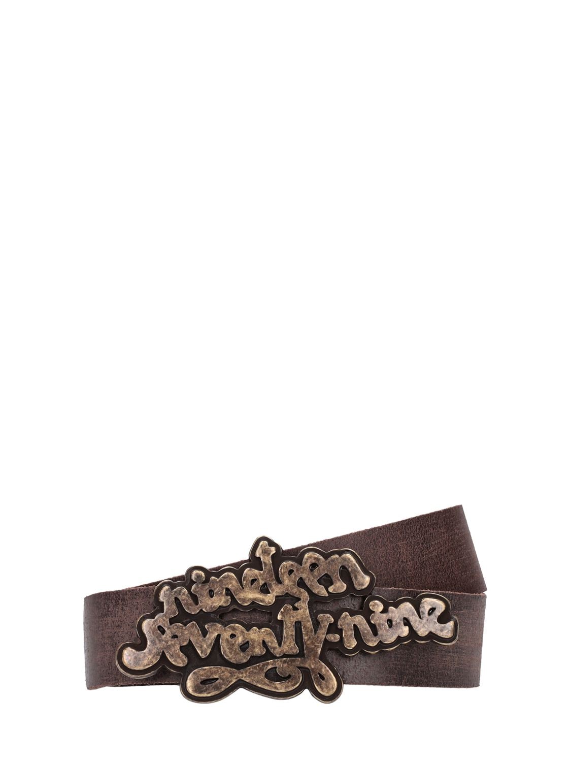 Erl Nineteen Seventy Nine Leather Belt In Brown | ModeSens