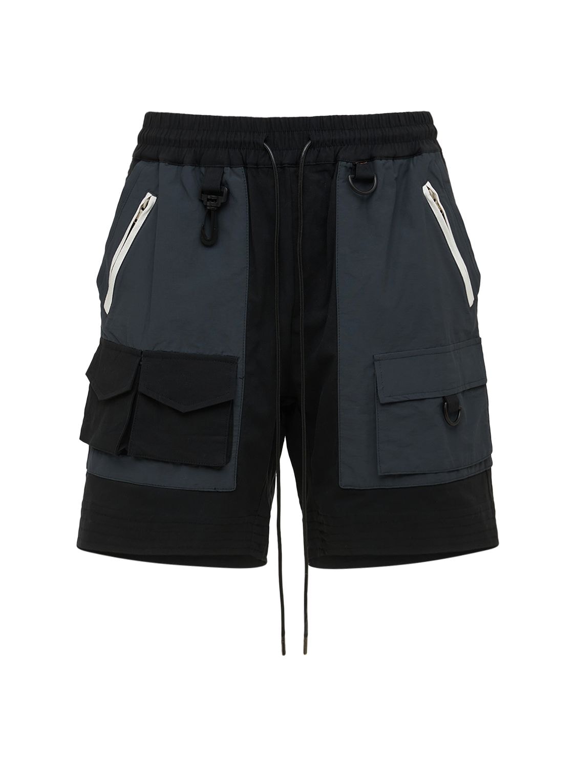Lifted Anchors Speak Easy Utility Cotton Cargo Shorts In Blue,multi