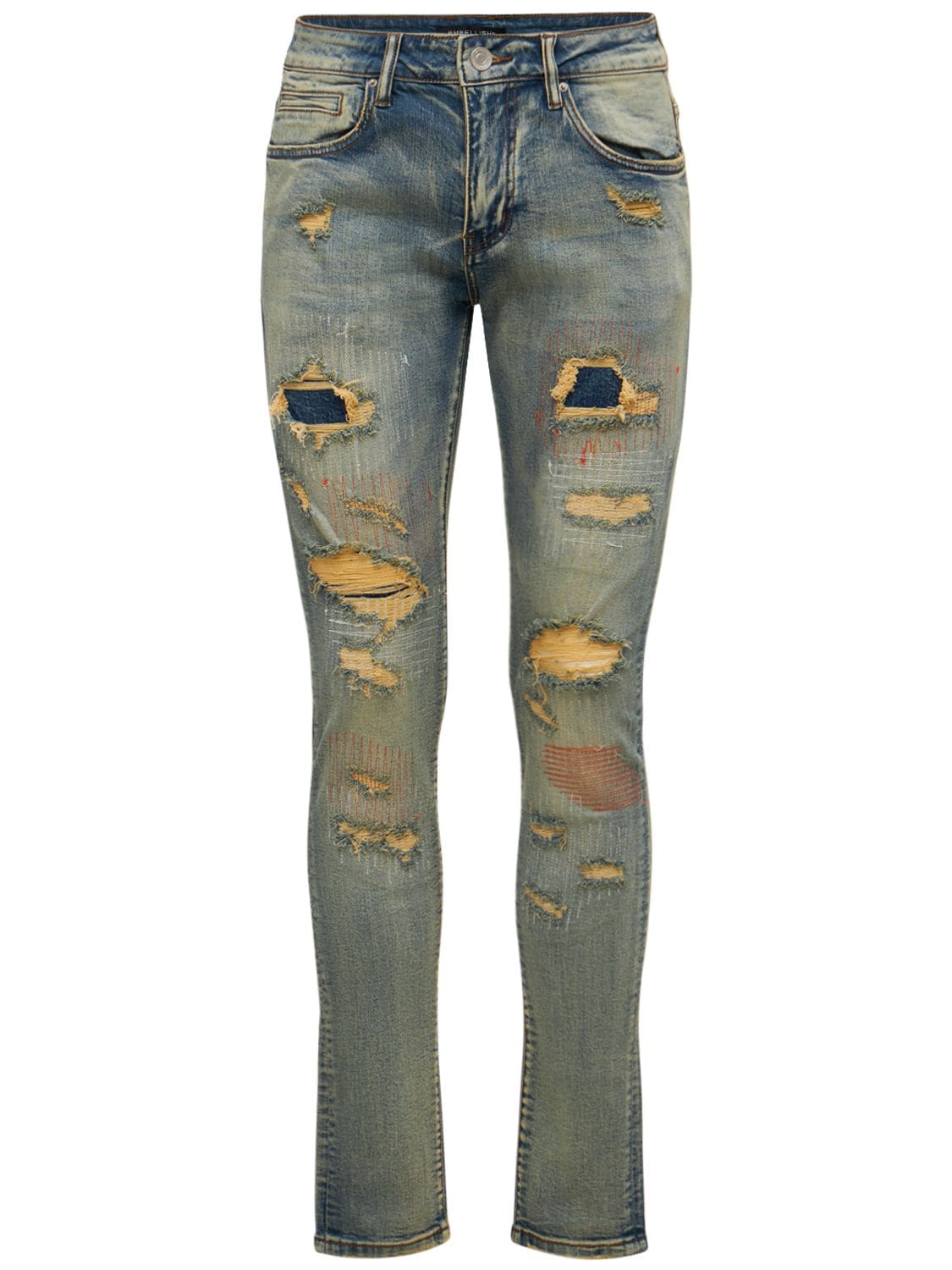 EMBELLISH Concat Distressed Jeans