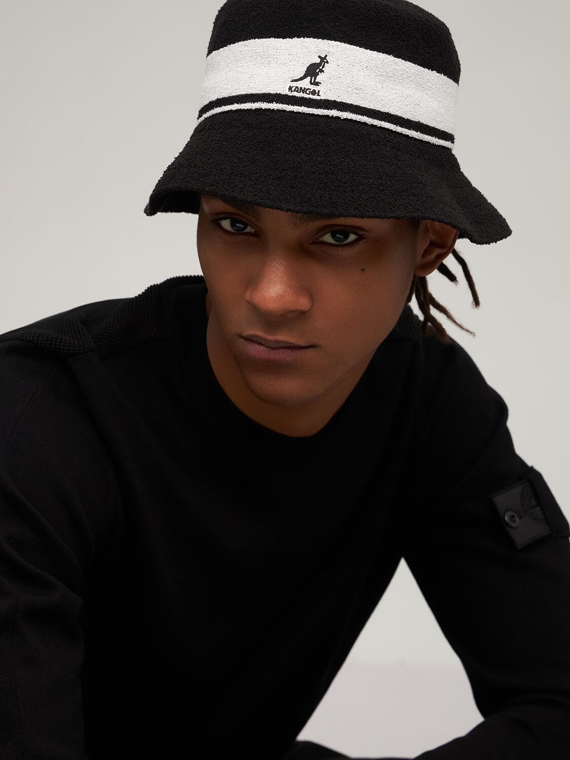 Bermuda Stripe Bucket Hat In Black