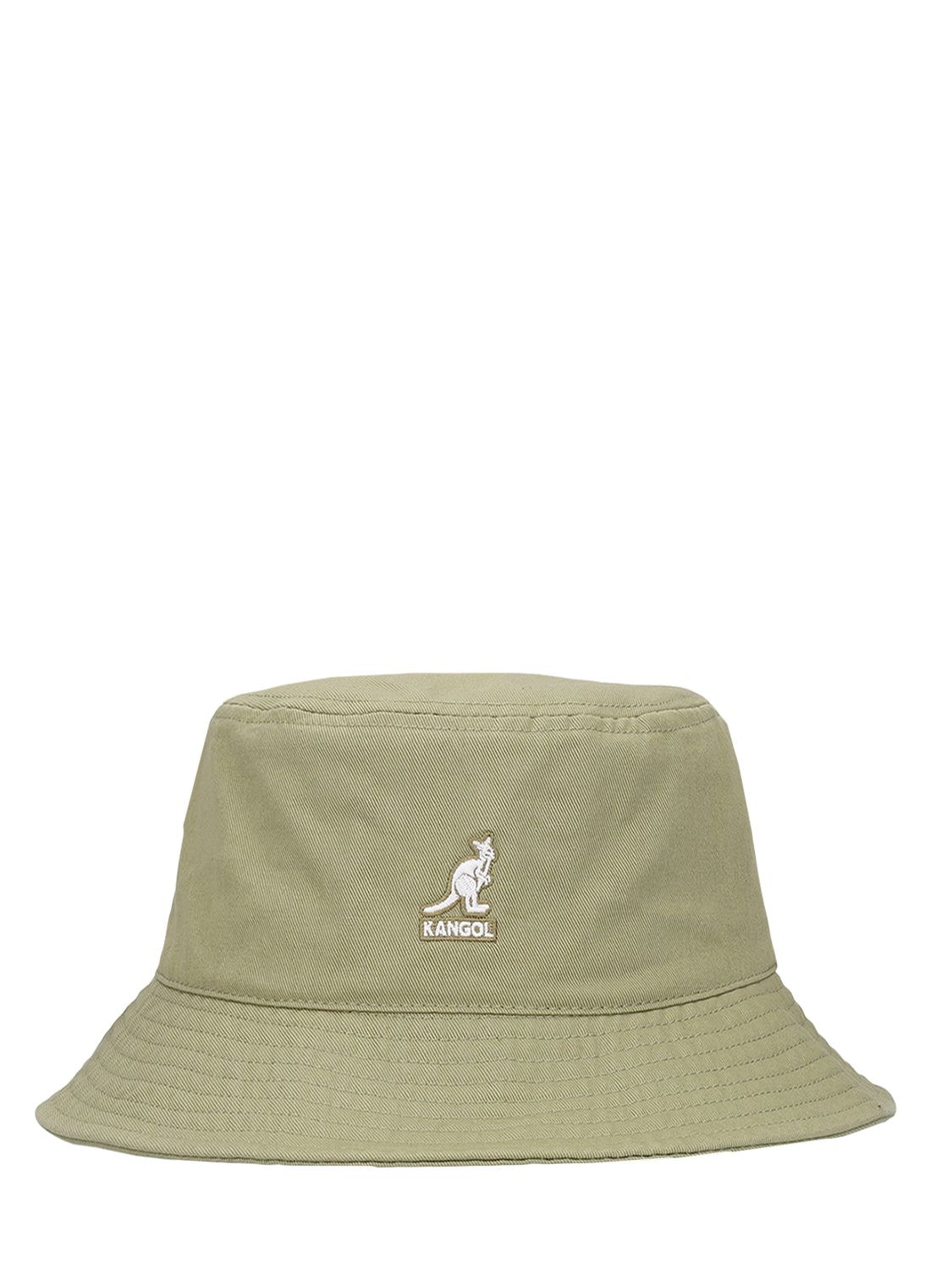 Kangol Washed Cotton Bucket Hat In Green