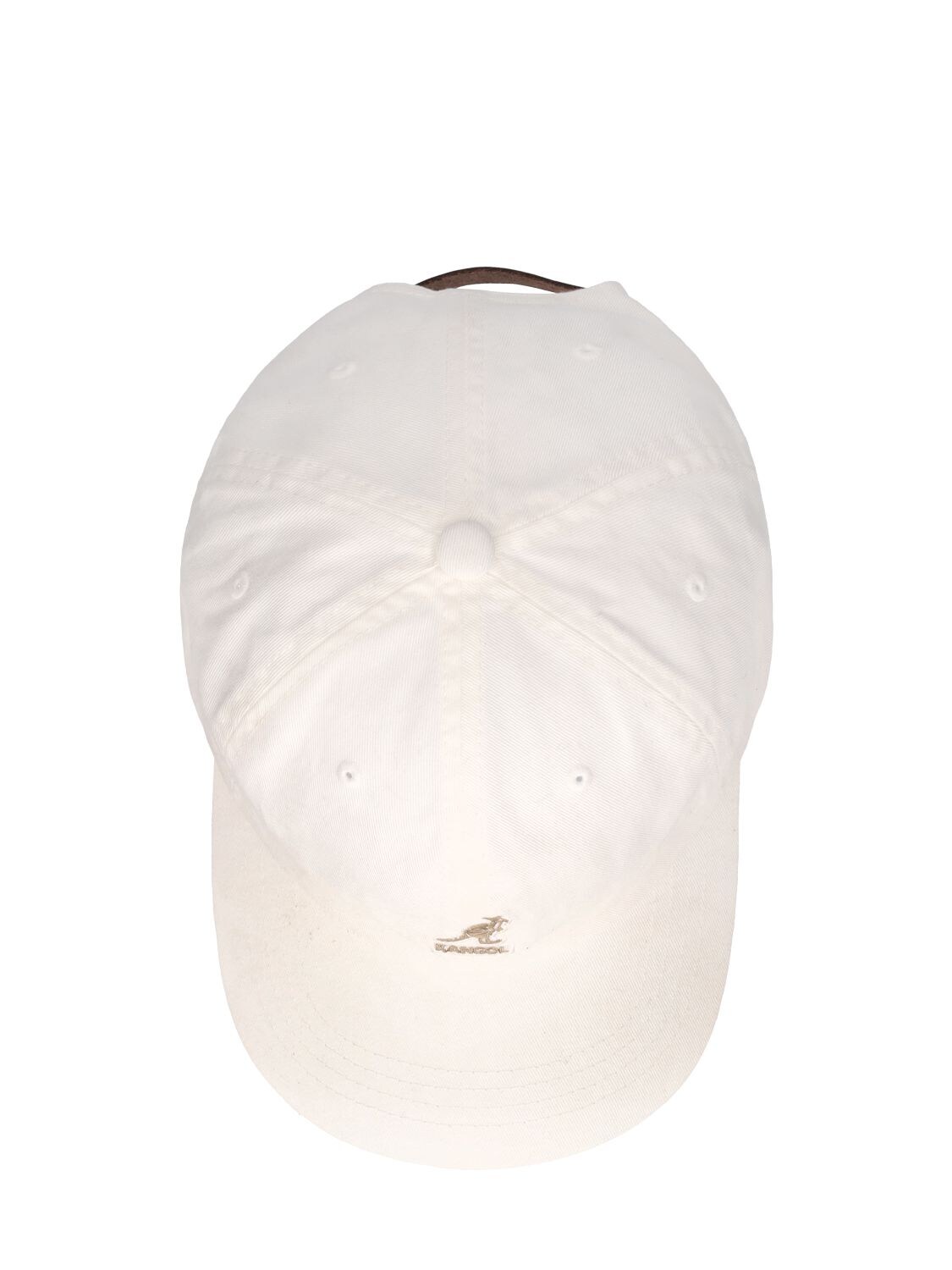 Shop Kangol Washed Cotton Baseball Cap In White