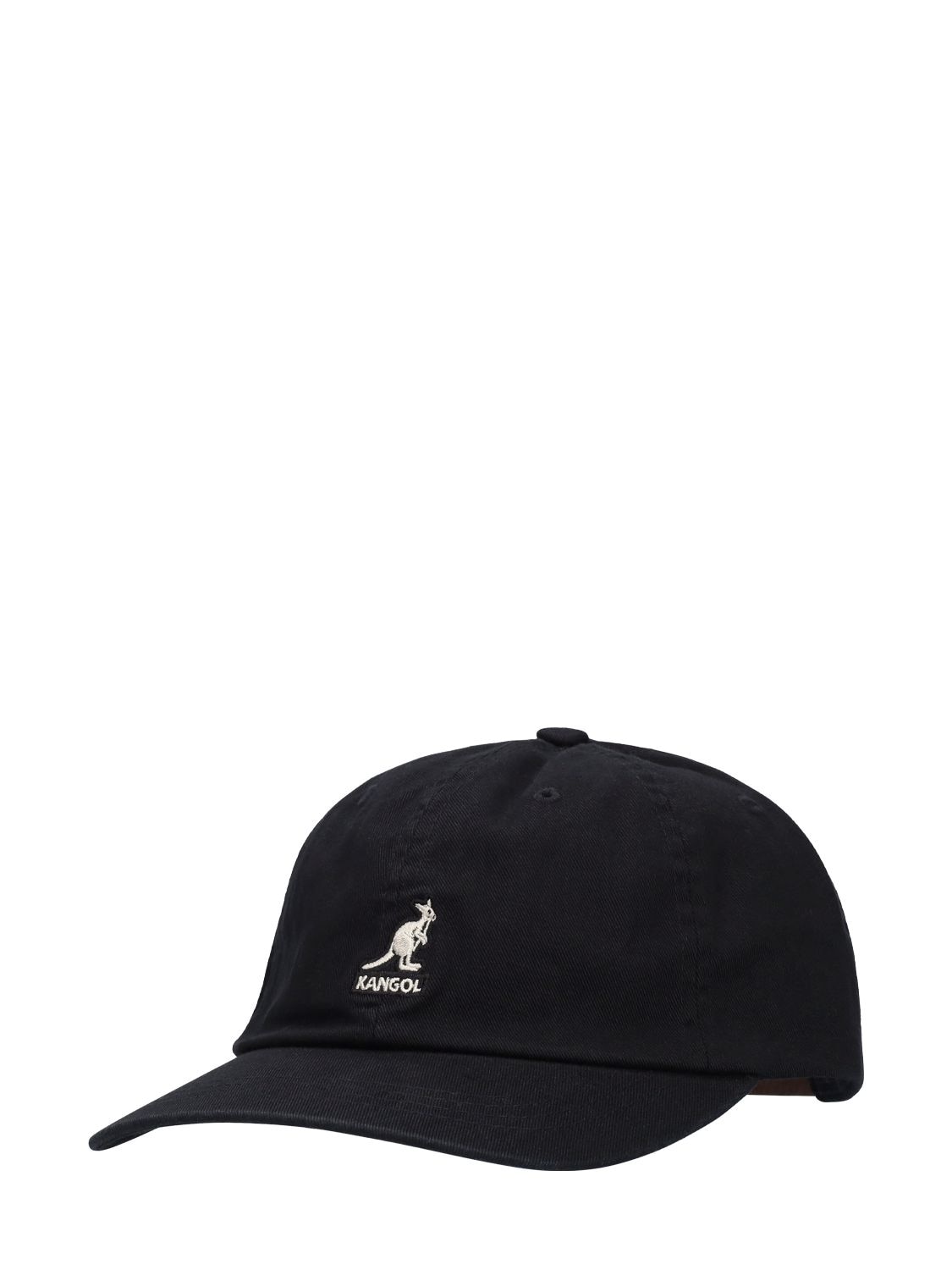 Shop Kangol Washed Cotton Baseball Cap In Black