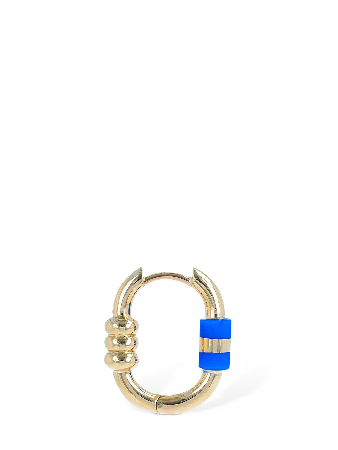 Shop Maria Black 14kt Gold Vertigo 12 Mono Earring In Gold,blue