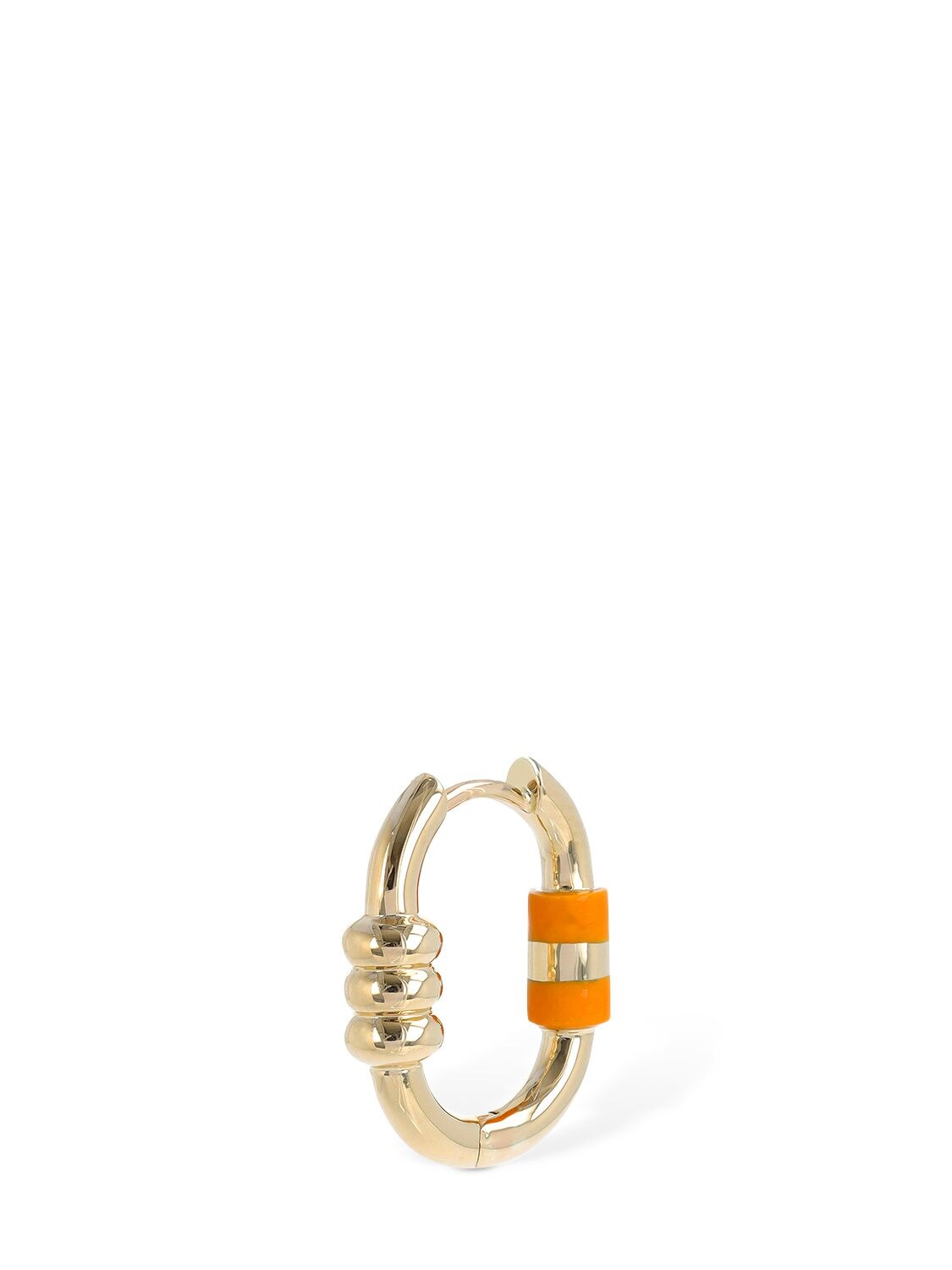 Shop Maria Black 14kt Gold Vertigo 12 Mono Earring In Gold,orange