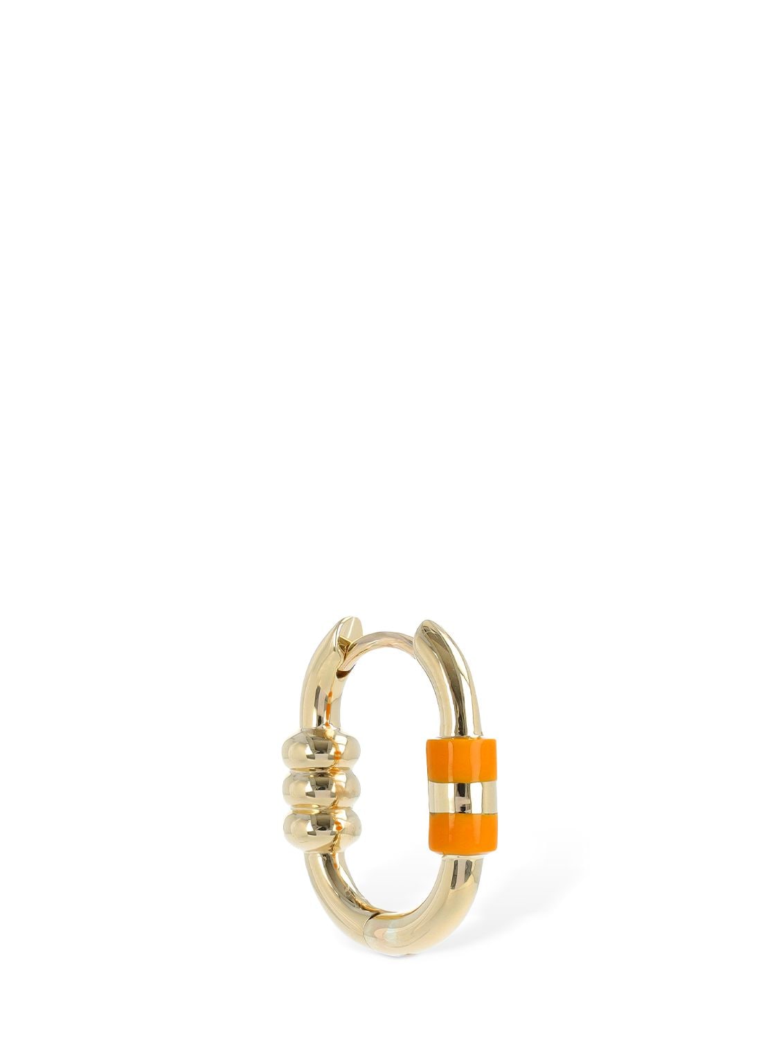 Shop Maria Black 14kt Gold Vertigo 12 Mono Earring In Gold,orange