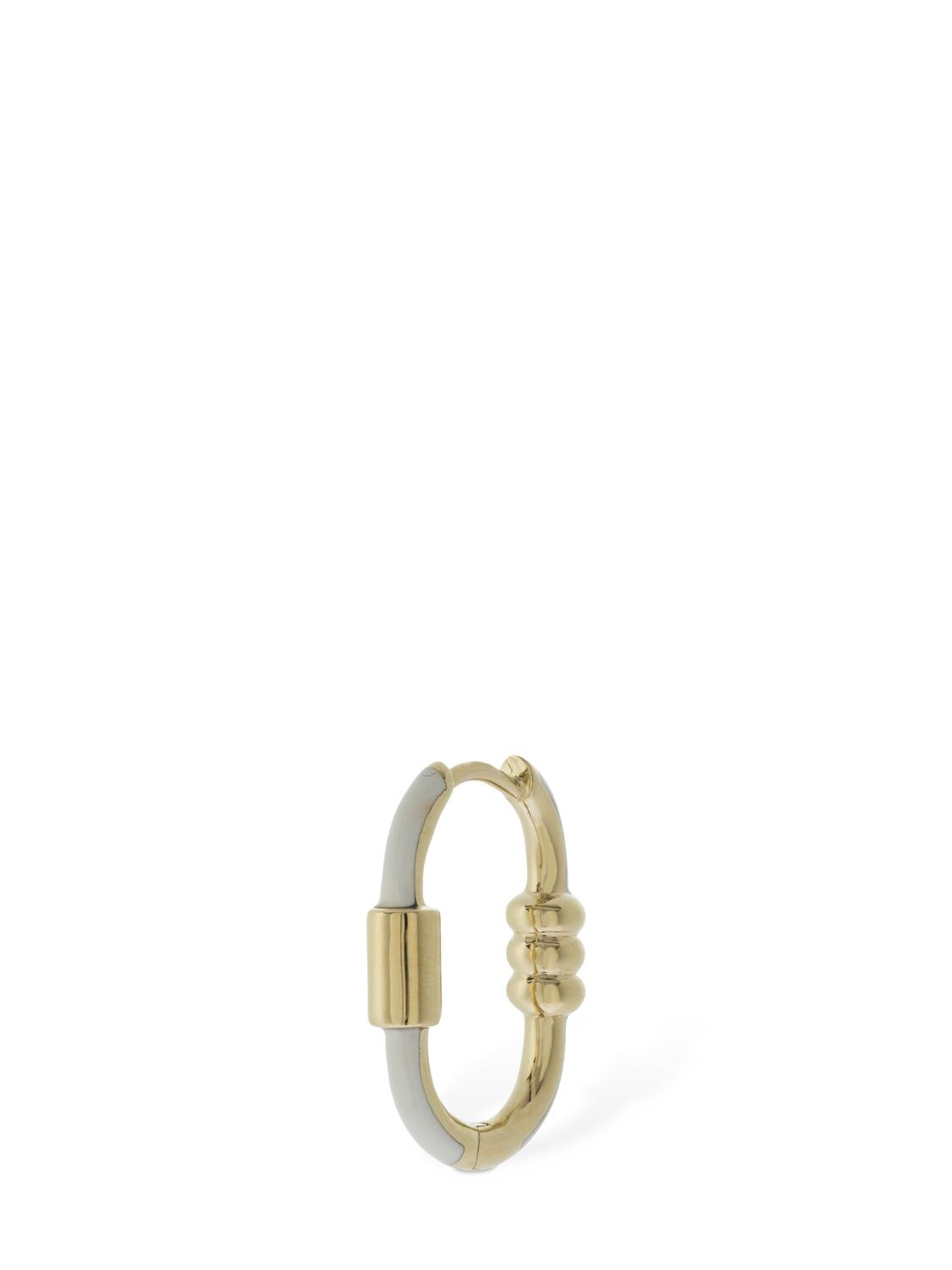 Shop Maria Black 14kt Gold Vertigo 16 Mono Earring In Gold,white