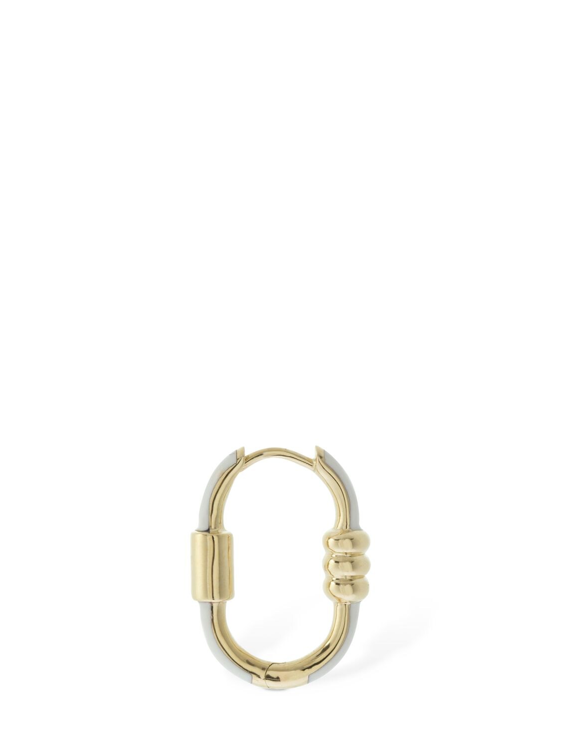 Shop Maria Black 14kt Gold Vertigo 16 Mono Earring In Gold,white