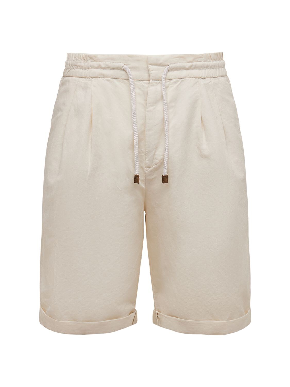 Linen & Cotton Gabardine Bermuda Shorts