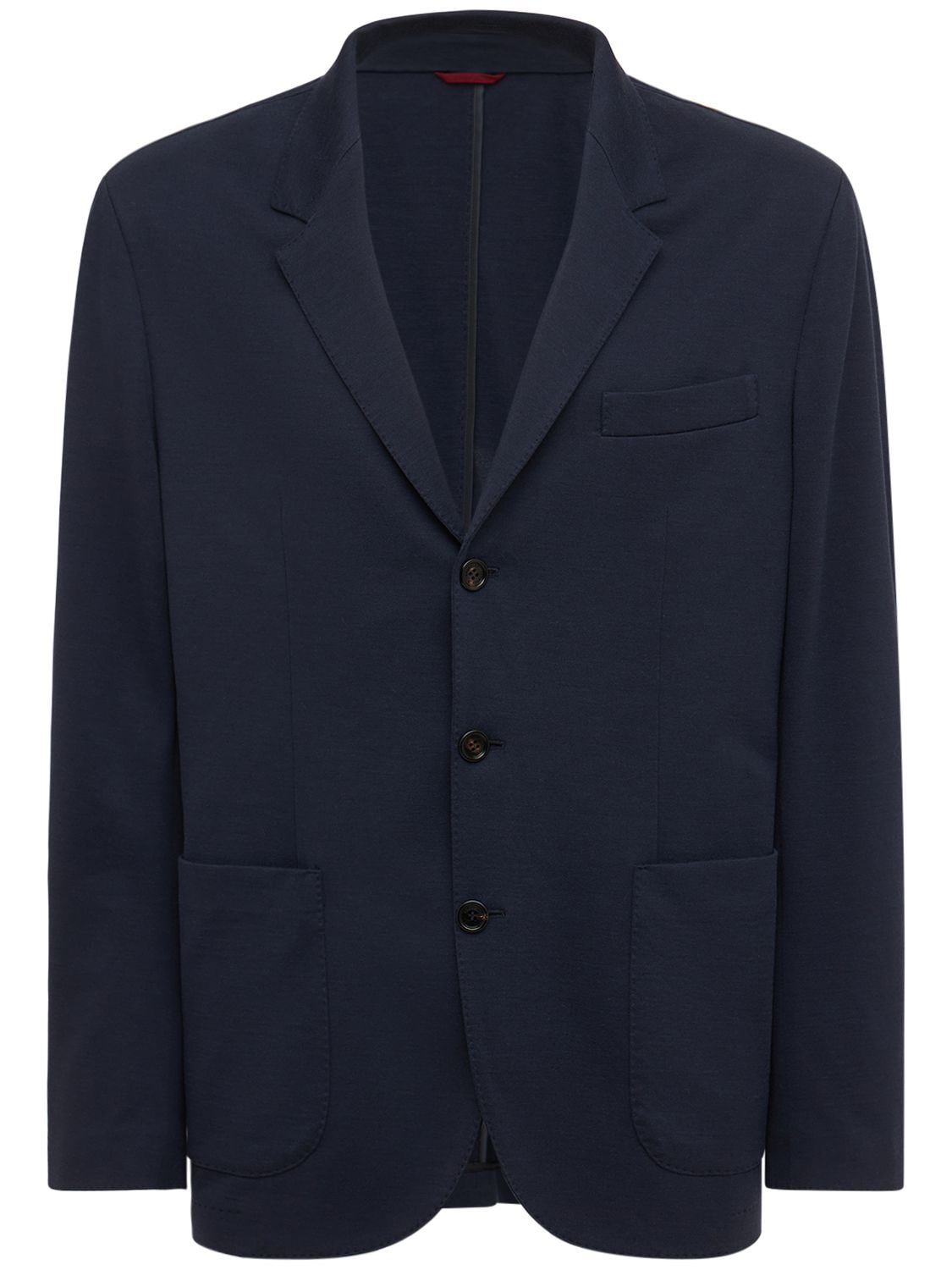 Brunello Cucinelli - Silk & cotton jacket - Ocean Blue | Luisaviaroma