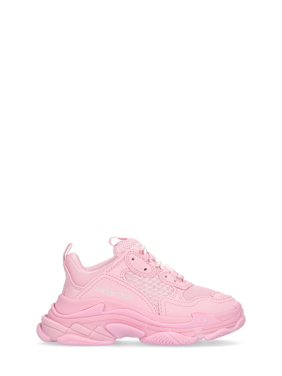 Triple S Faux Leather Lace-up Sneakers