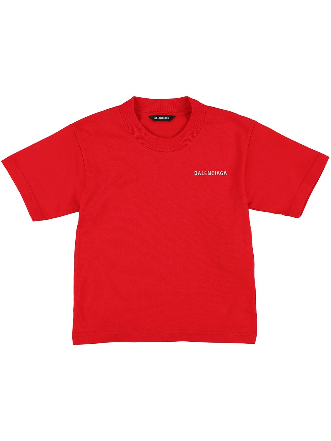 Logo Embroidered Cotton Jersey T-shirt – KIDS-GIRLS > CLOTHING > T-SHIRTS & TANKS