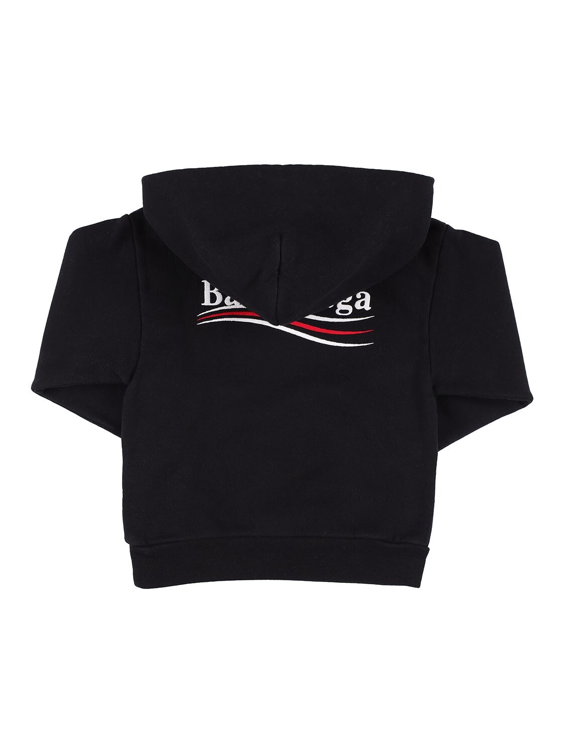 Shop Balenciaga Cotton Hoodie W/ Logo In Чёрный