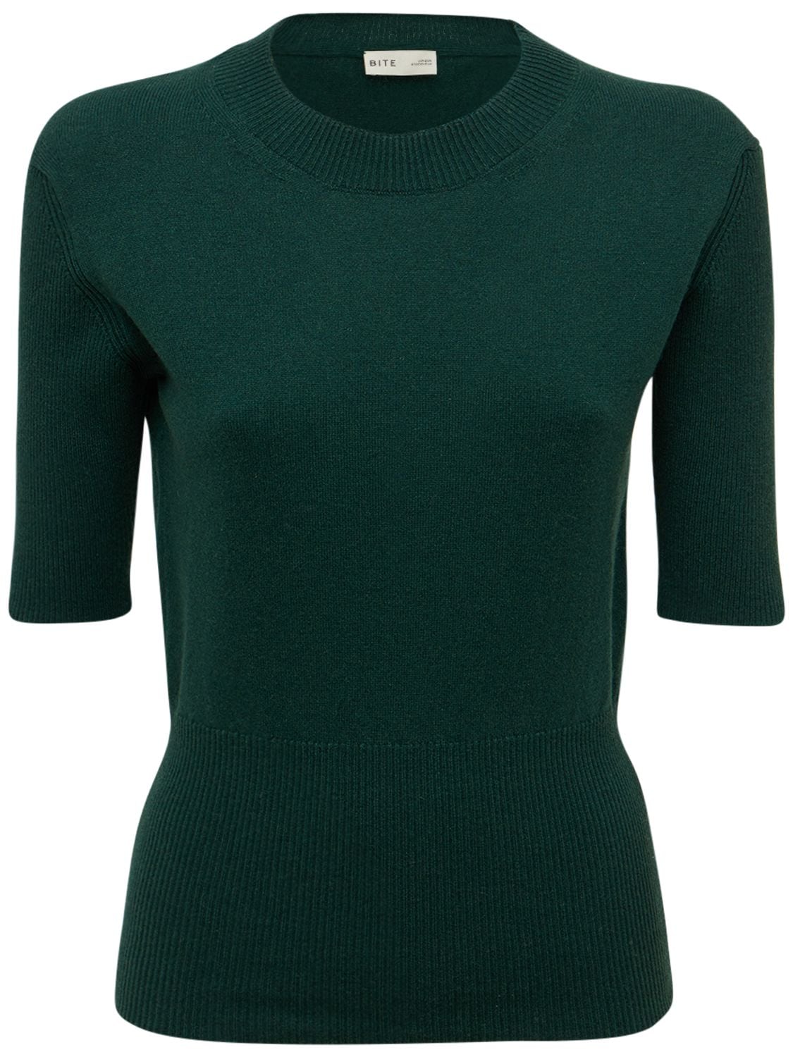 Ribbed Recycled Cashmere T-shirt