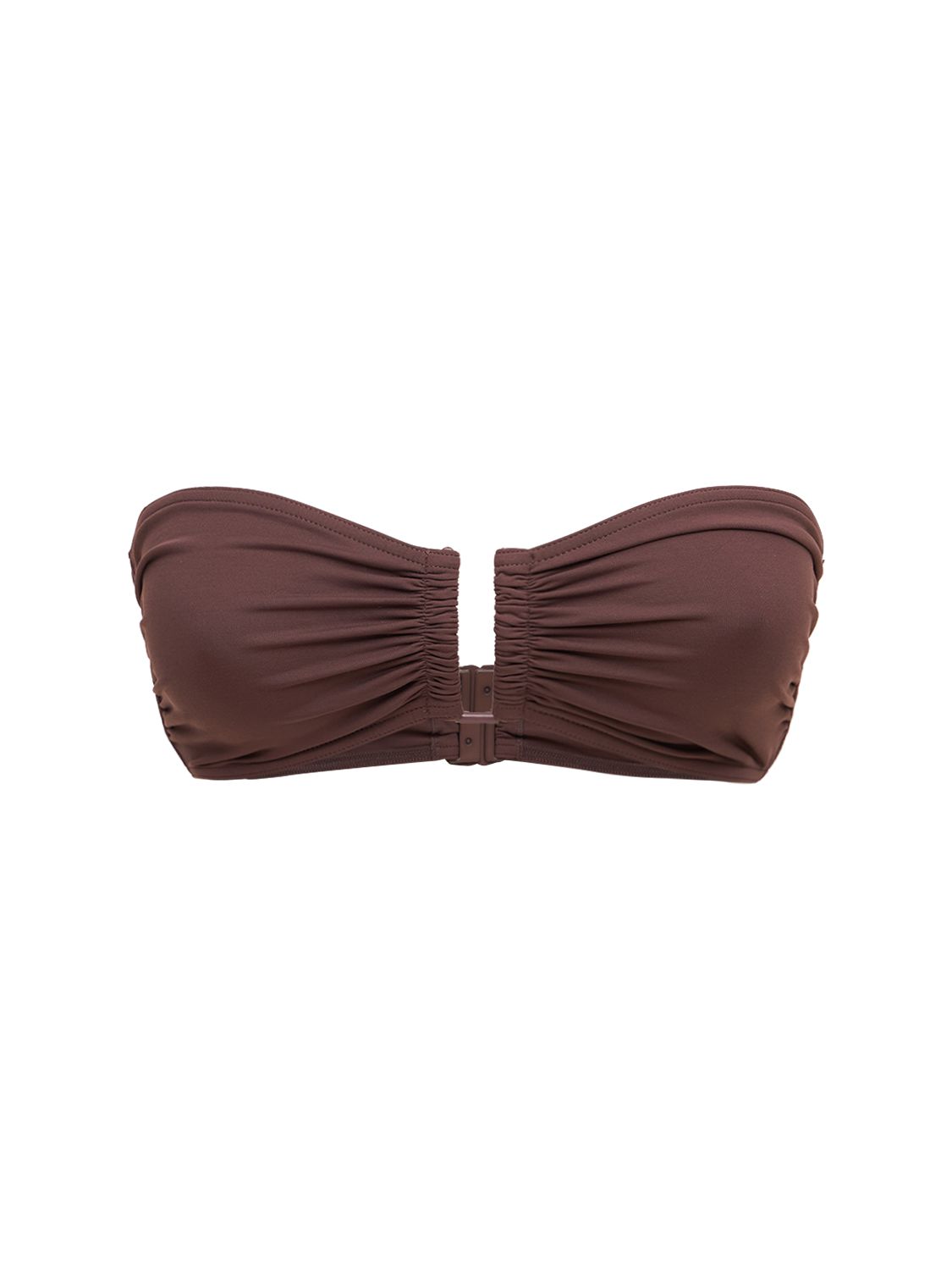 Eres Show Bandeau U-hardware Bikini Top In Brown