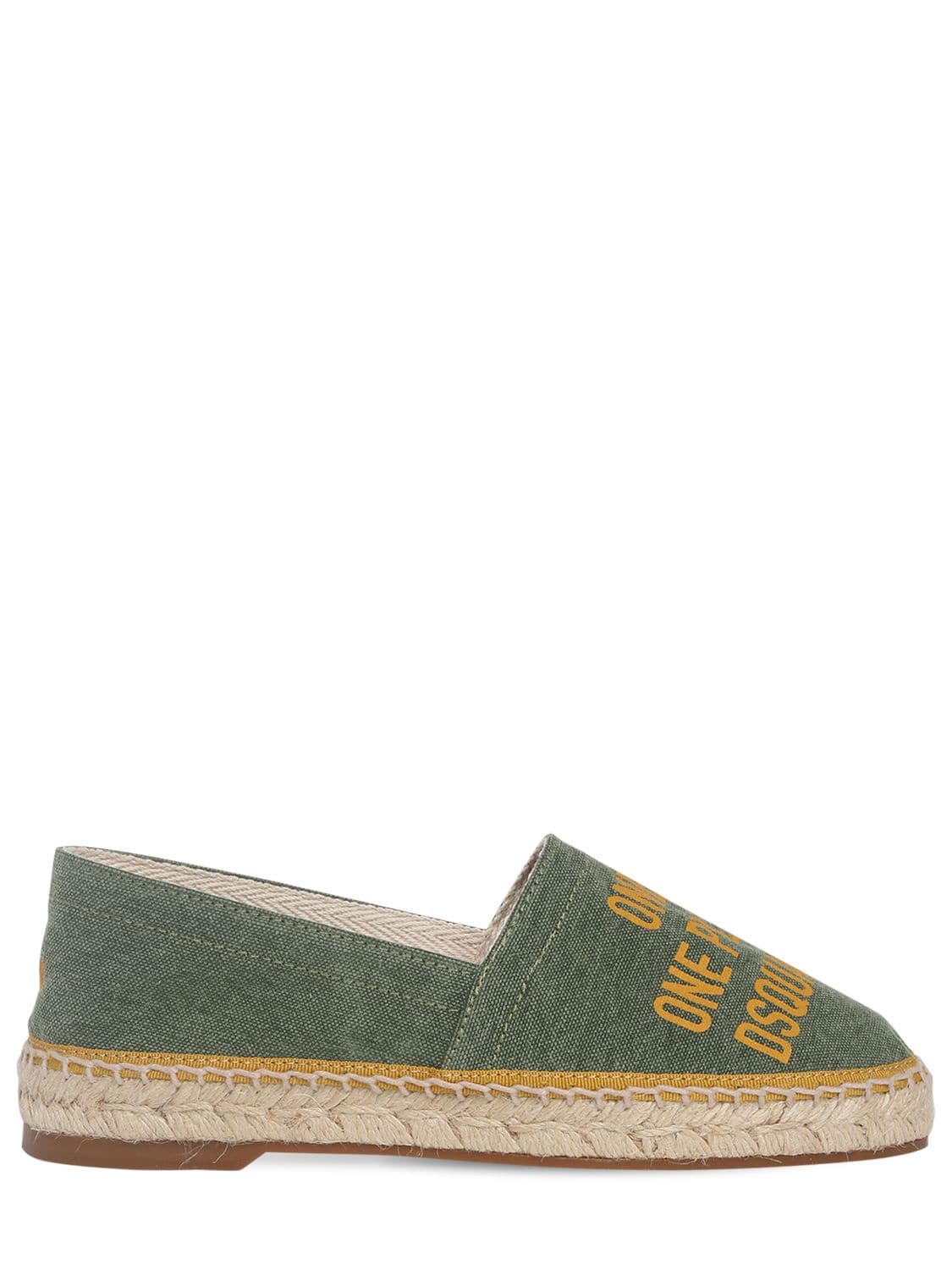 DSQUARED2 10MM ONE LIFE ONE PLANET ESPADRILLES
