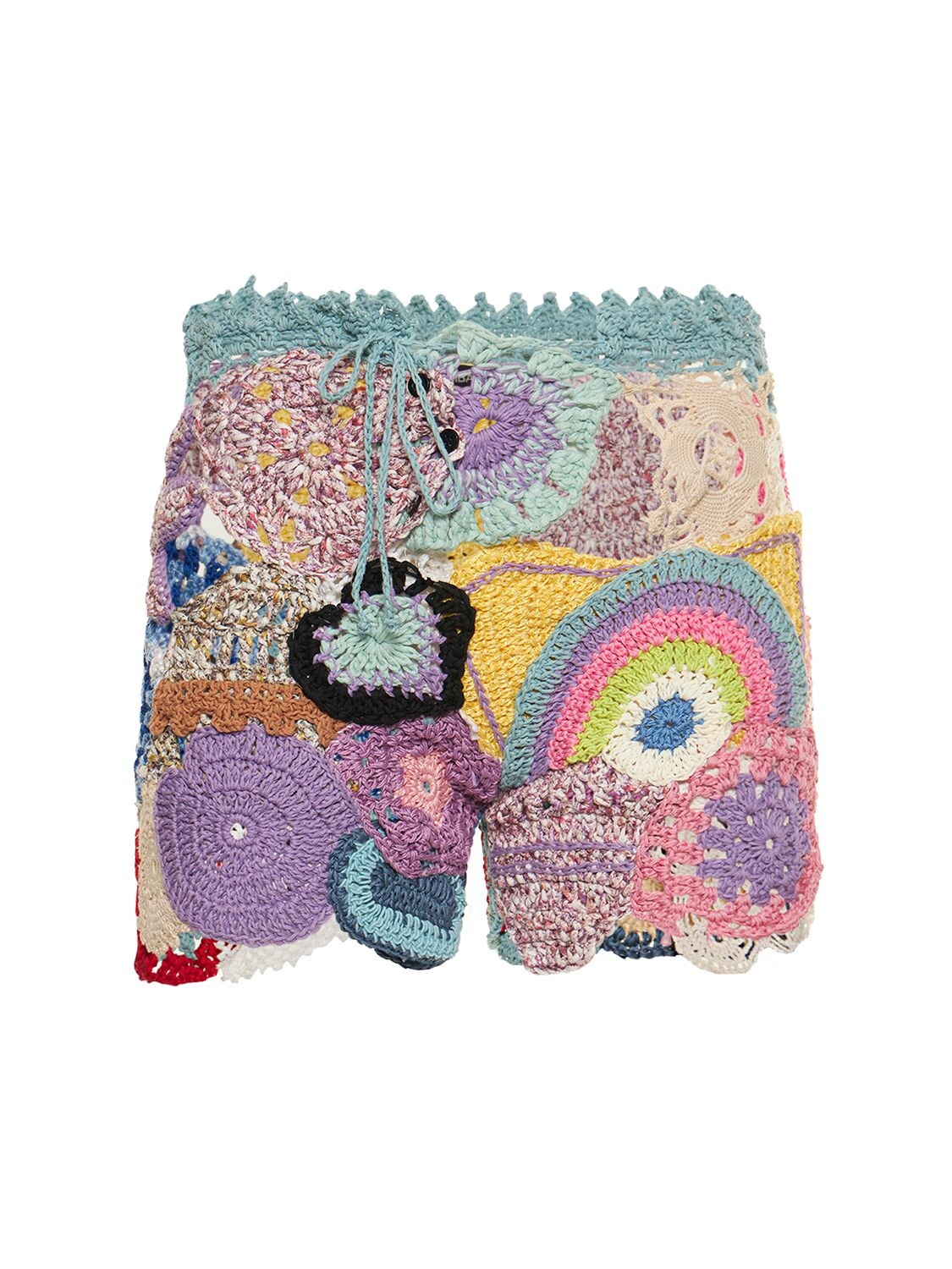 MARCO RAMBALDI Recycled Cotton Blend Crochet Shorts