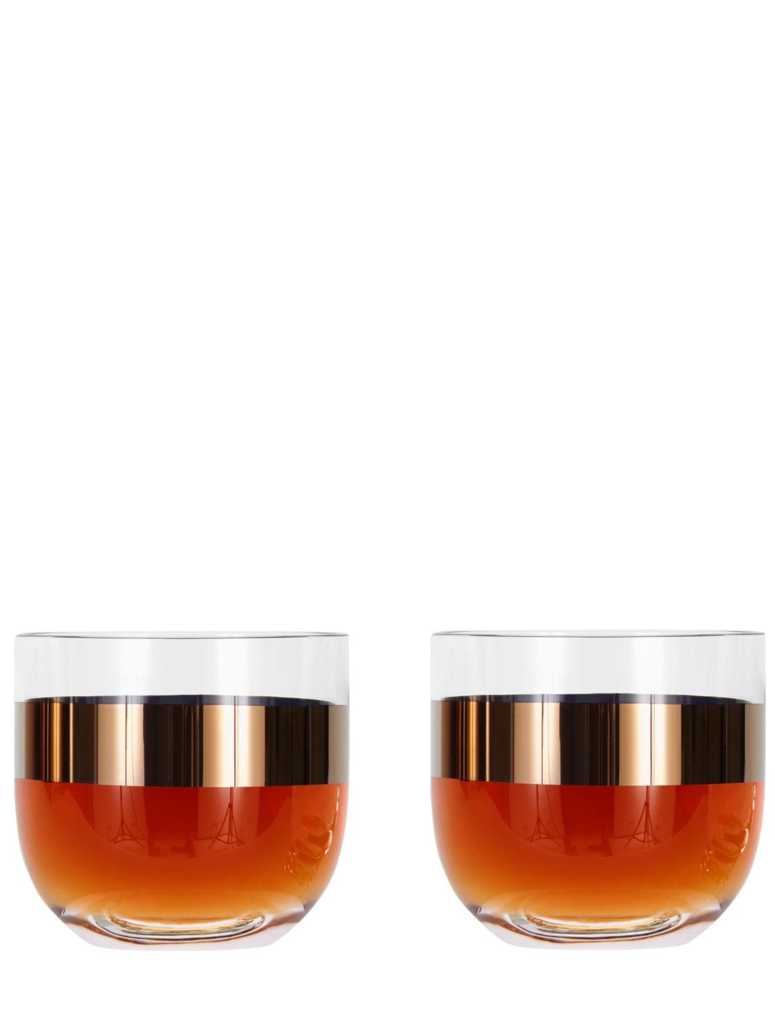 Shop Tom Dixon Set Of 2 Tank Whiskey Glasses In Transparent