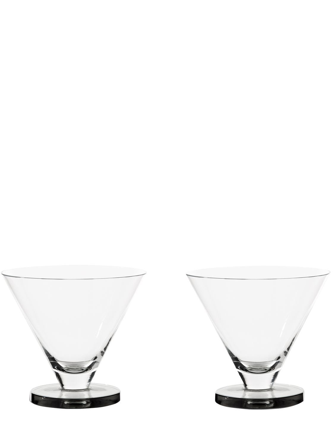 Shop Tom Dixon Set Of 2 Puck Cocktail Glasses In Transparent