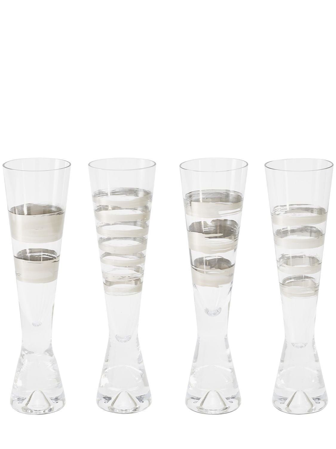 Tom Dixon Thank Champagne Glasses Set Of 4 In Transparent