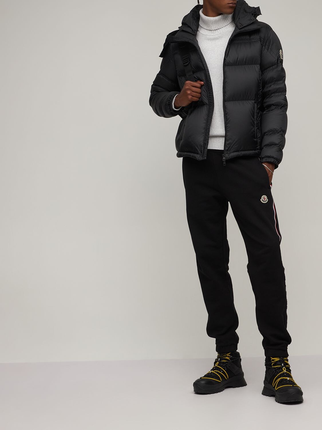 Moncler Genius - Gentle Monster Logo-Print Quilted Shell Down Hooded Jacket  - Black Moncler Genius