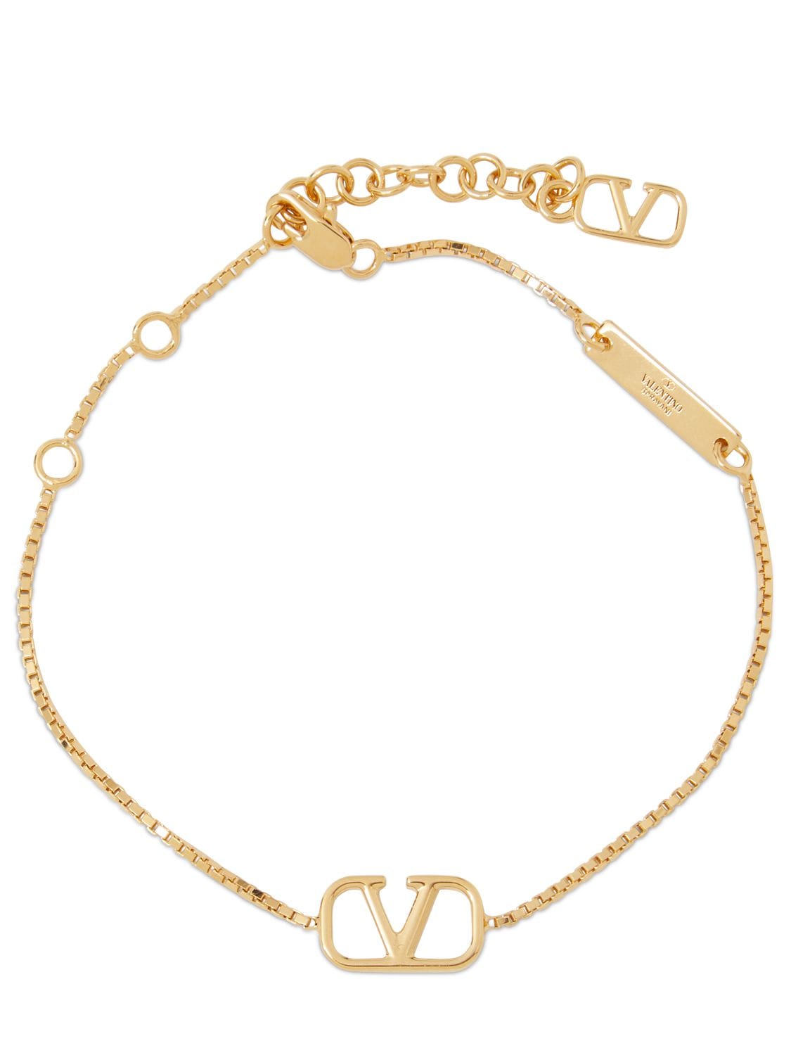 V Logo Chain Bracelet in Gold - Valentino