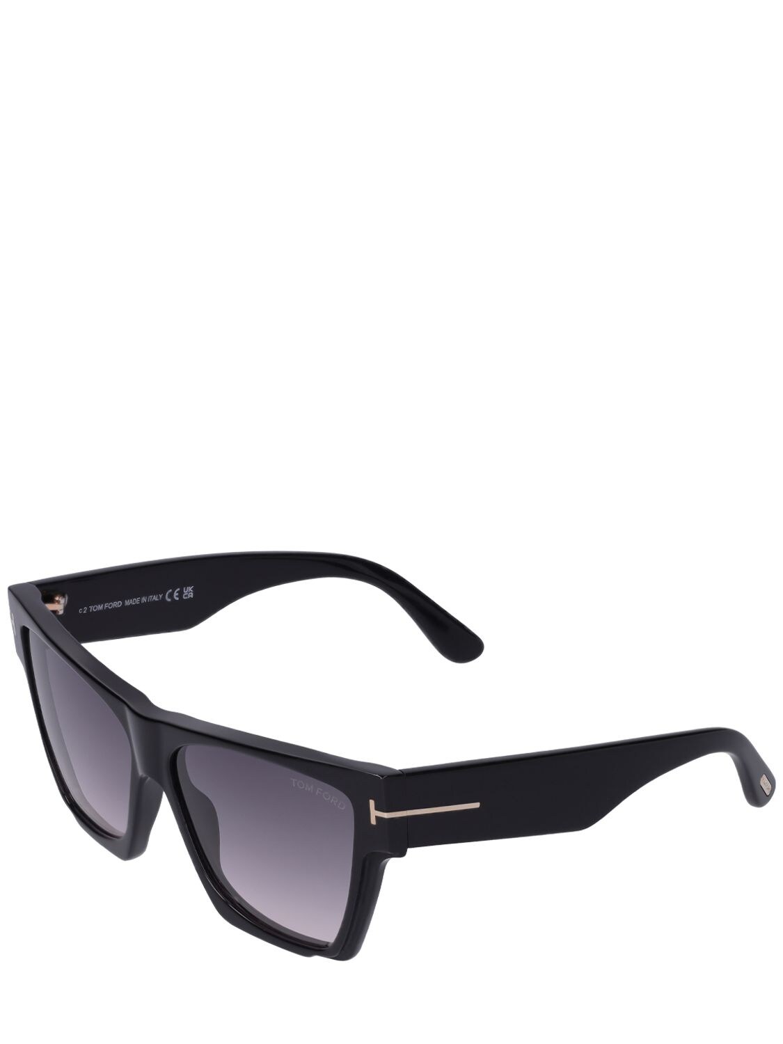 Tom Ford Dove Geometric 59mm Gradient Sunglasses In Black/grey | ModeSens