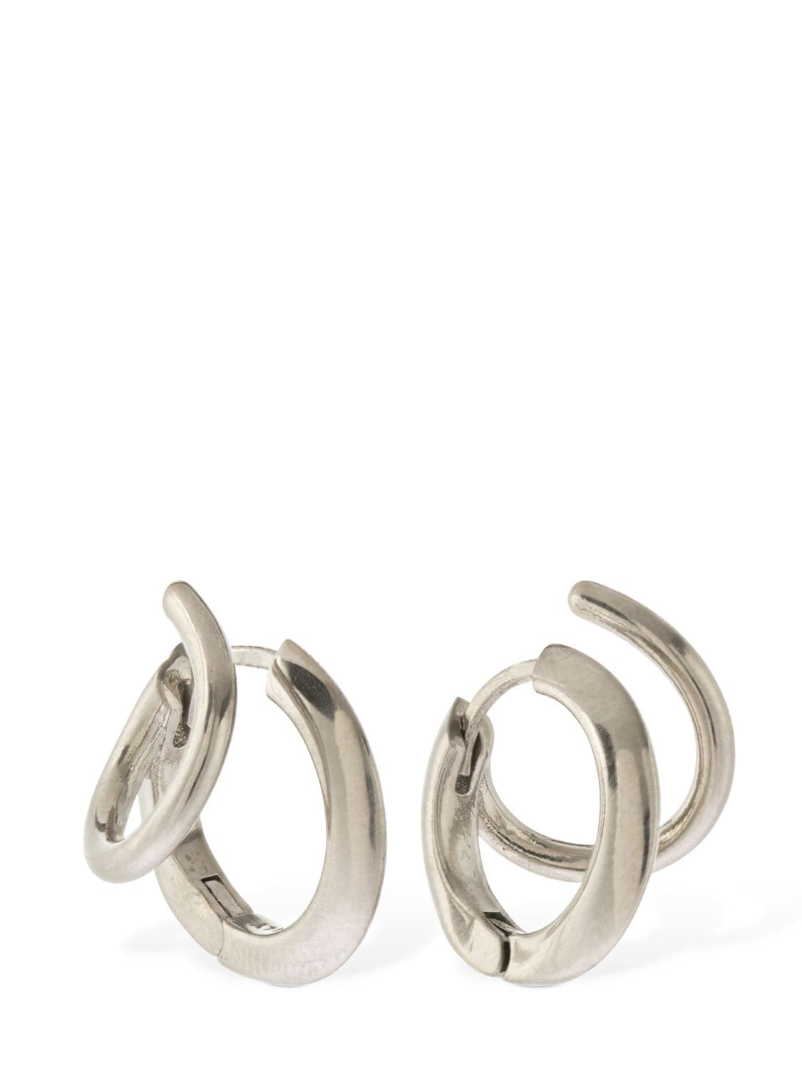 Panconesi Stellar Hoop Earrings In Silver