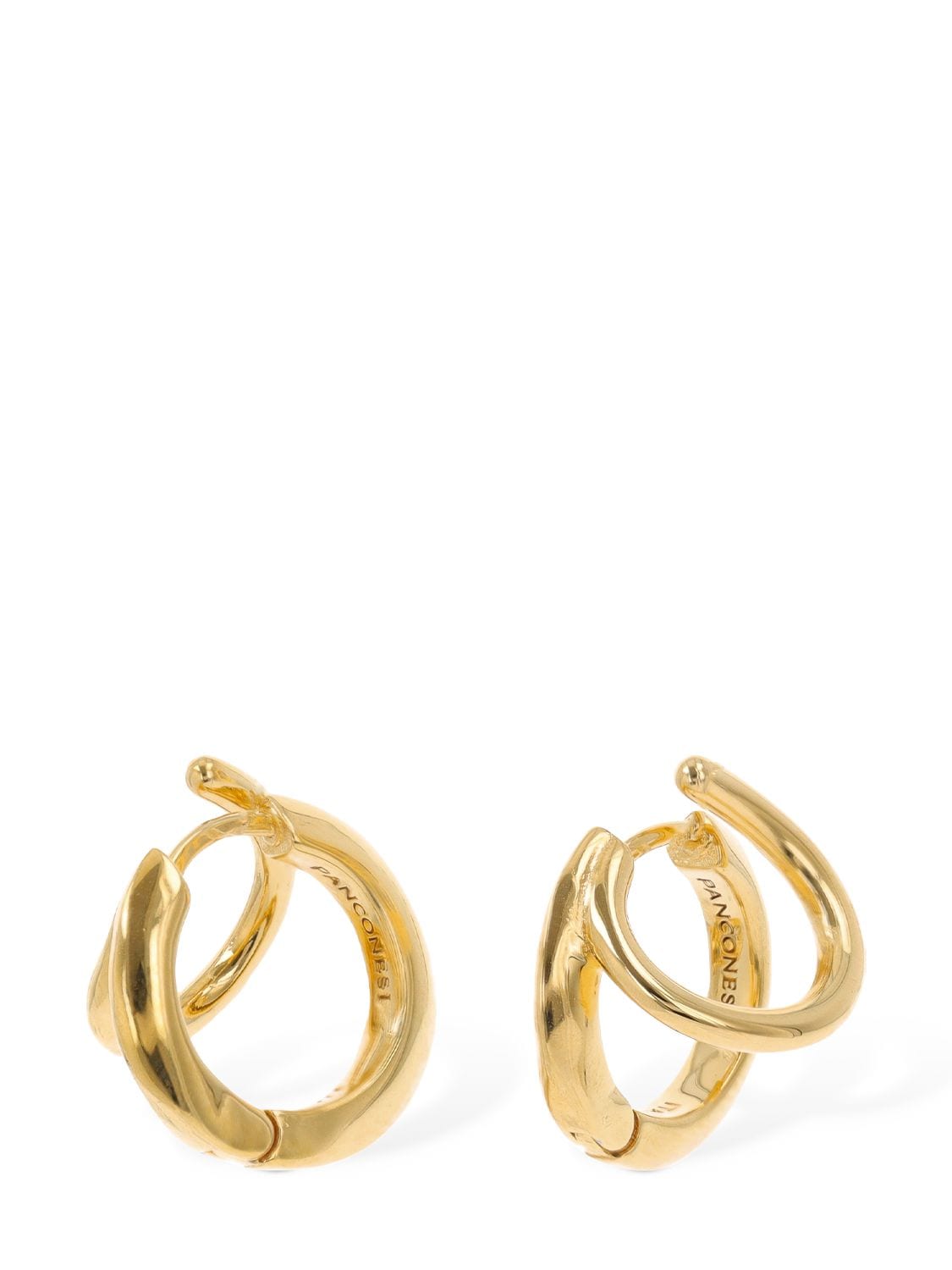 Shop Panconesi Stellar Hoop Earrings In Gold