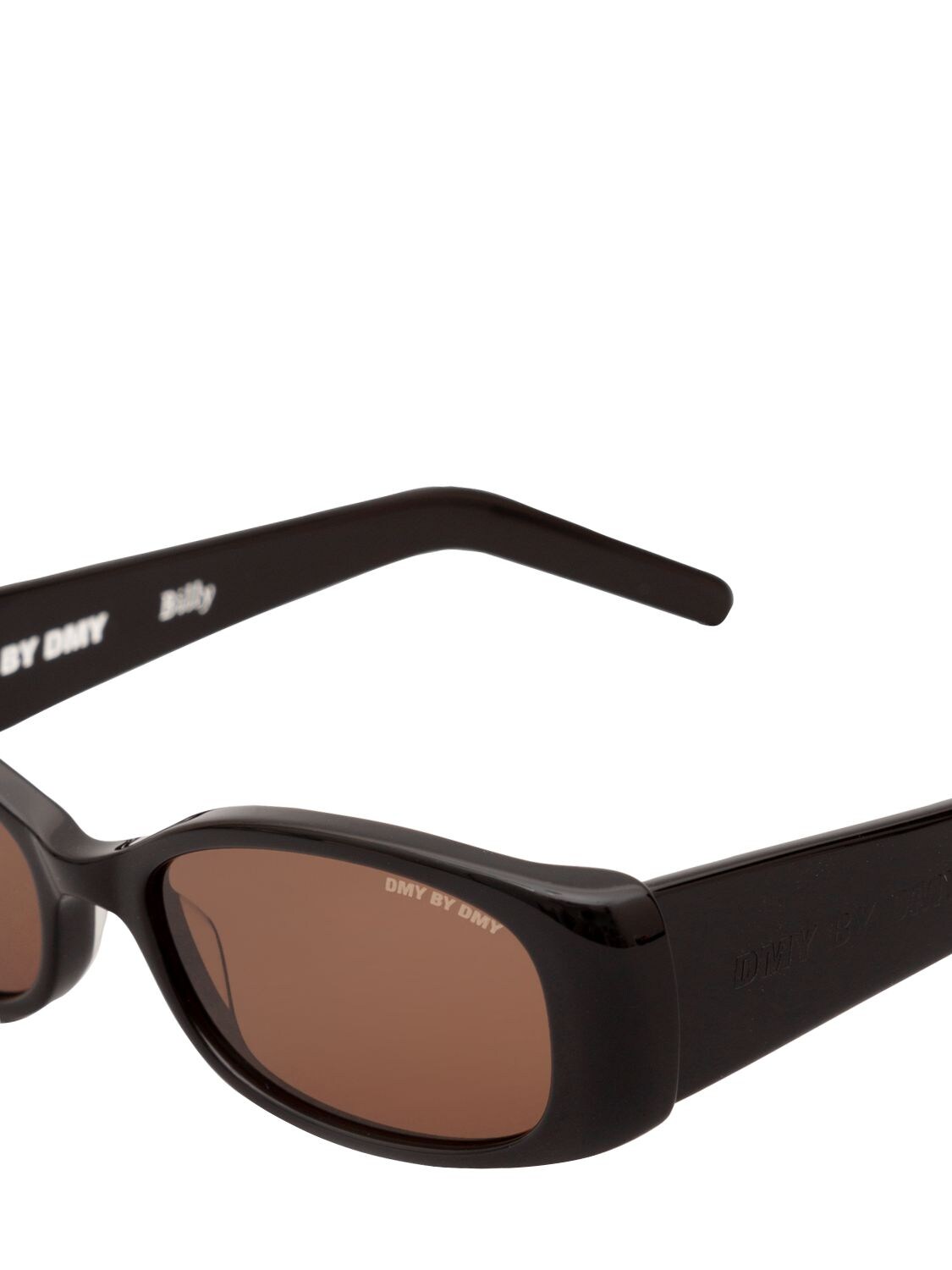 Shop Dmy By Dmy Billy Oval Acetate Sunglasses In Black,brown
