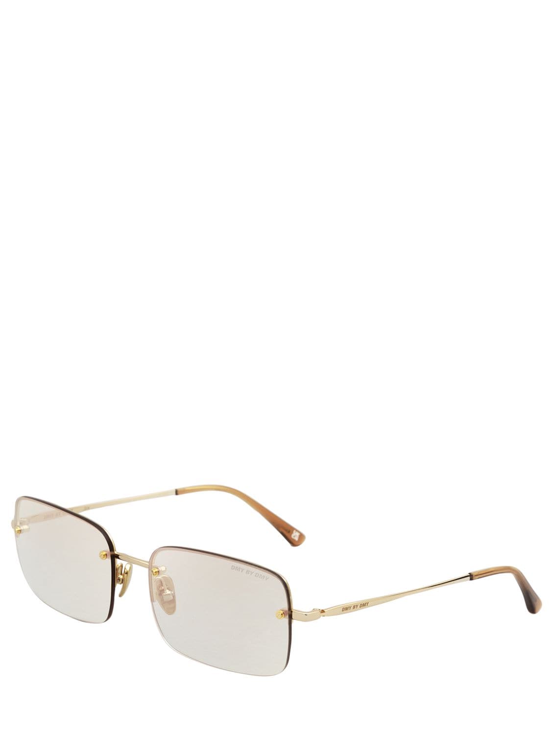 Shop Dmy By Dmy Jen Squared Stainless Steel Sunglasses In Gold,mirror