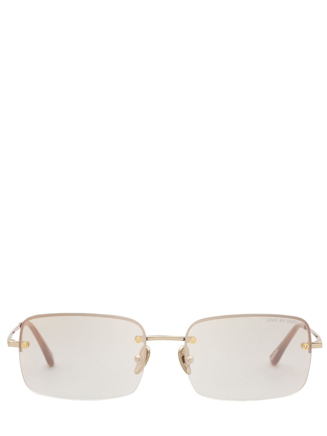 Dmy By Dmy Jen Squared Stainless Steel Sunglasses In Gold,mirror