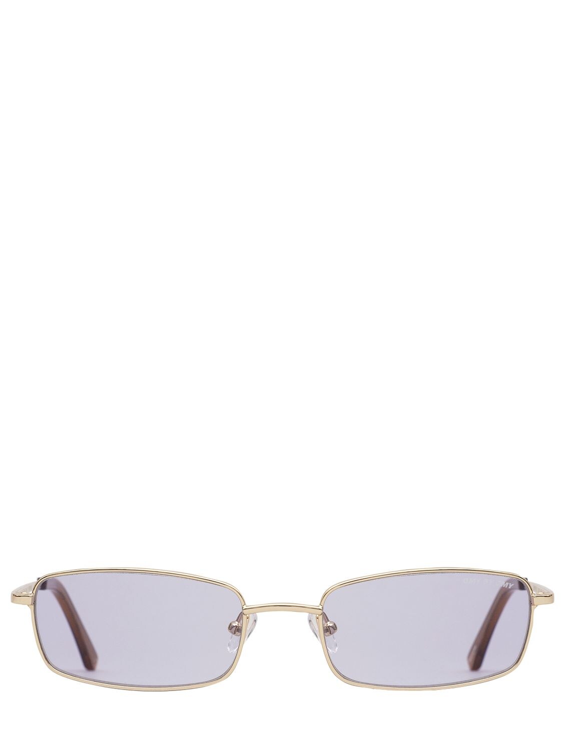 Dmy By Dmy Olsen Squared Stainless Steel Sunglasses In Gold,purple