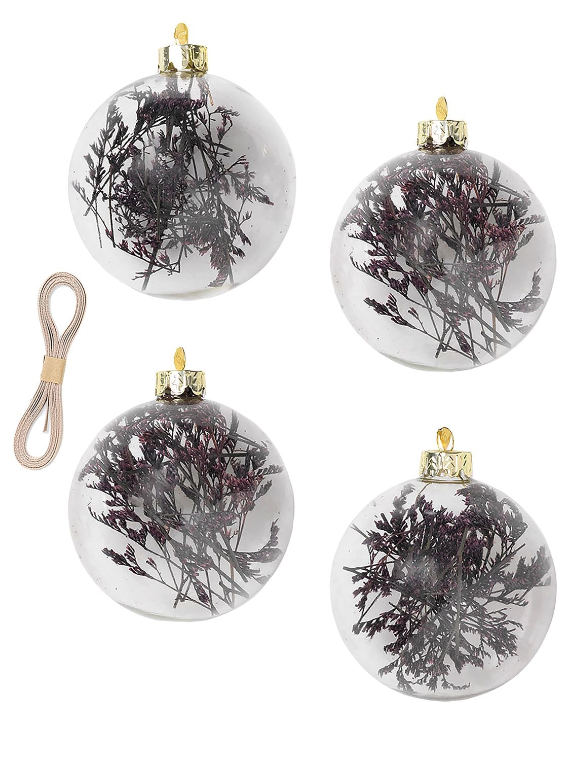 Image of Set Of 4 Flora Ornaments