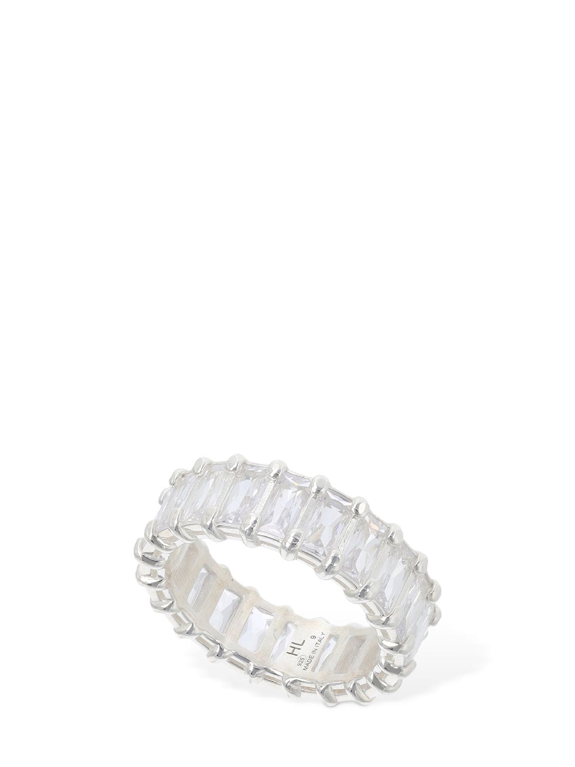 HATTON LABS WHITE BAGUETTE ETERNITY RING