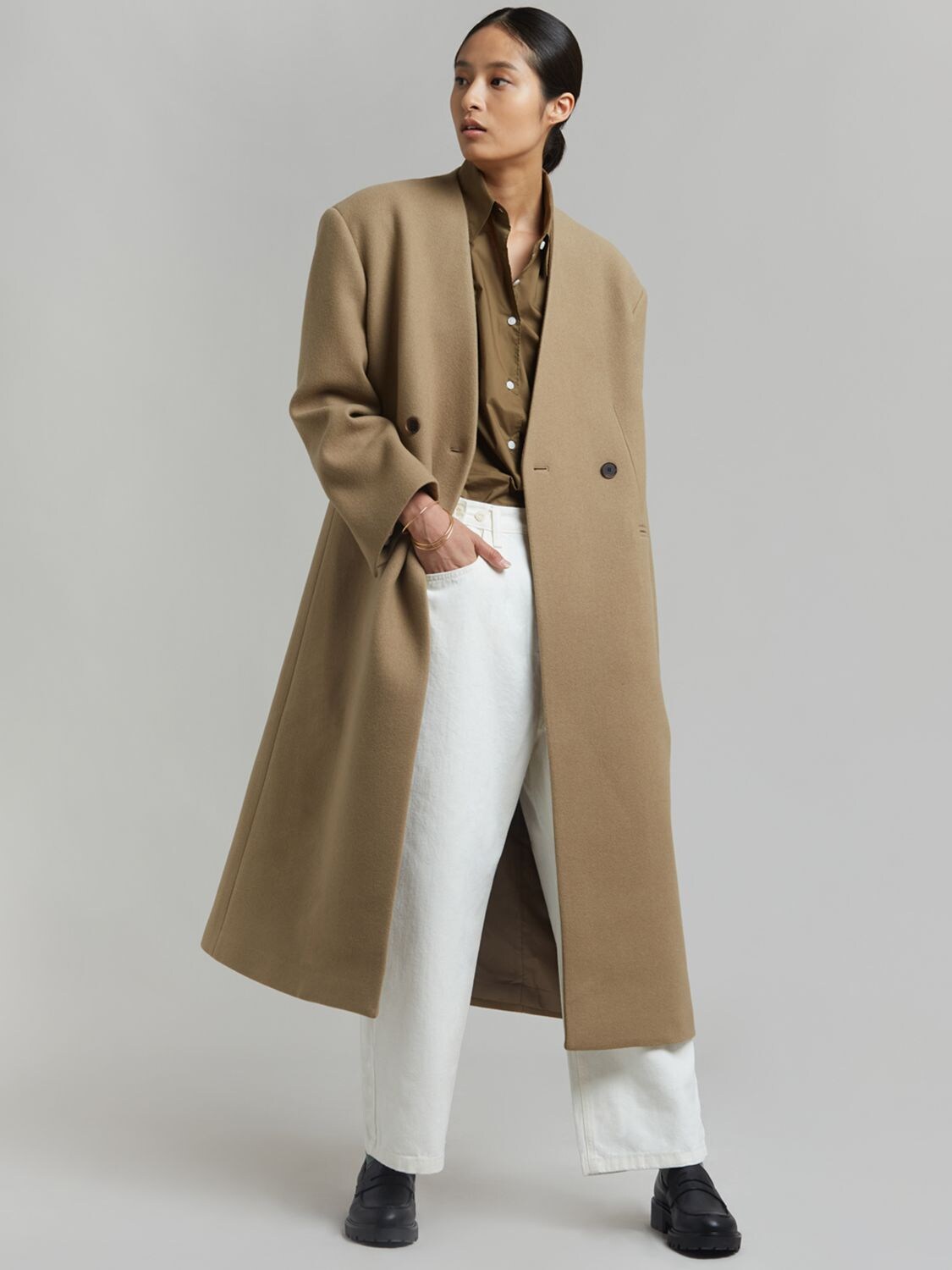 The Frankie Shop Joan Long Faux Fur Coat