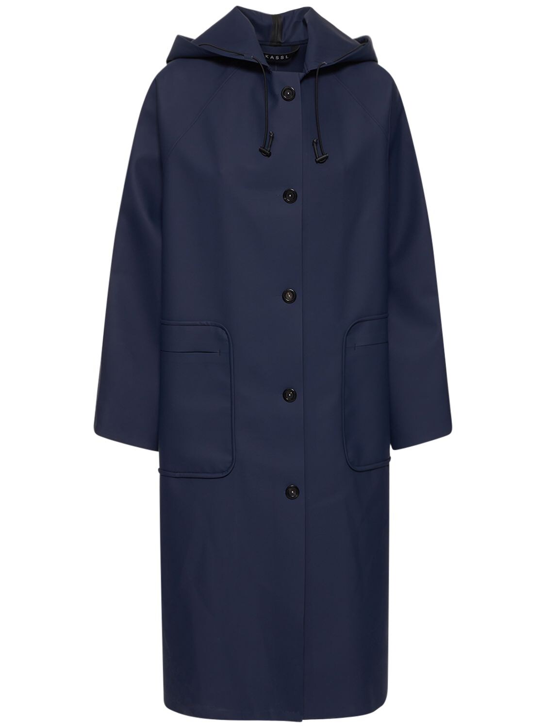 Kassl Editions Sailor Midi Navy Rubberised Coat | ModeSens