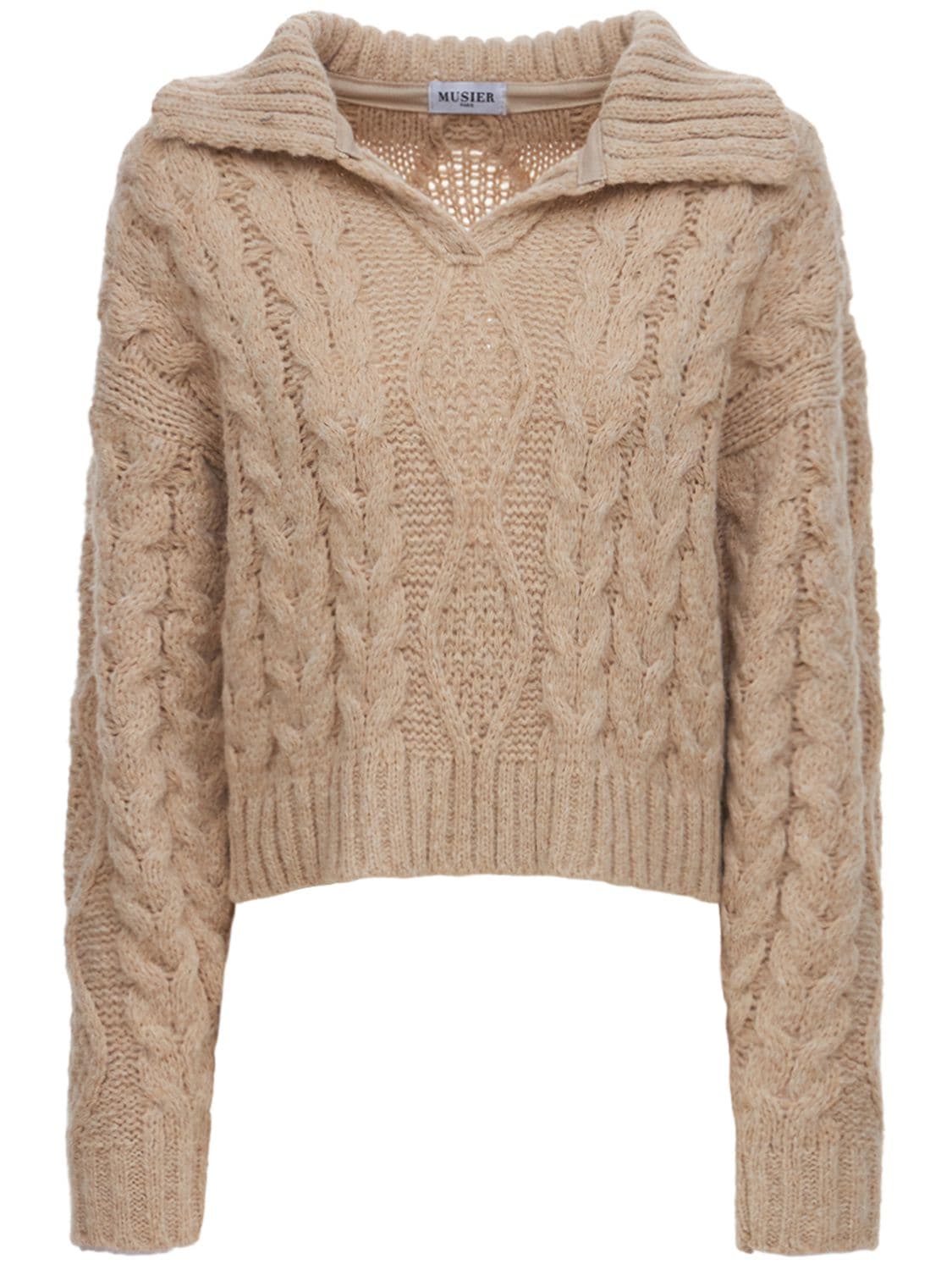 MUSIER PARIS Tora Cropped Cotton Blend Sweater