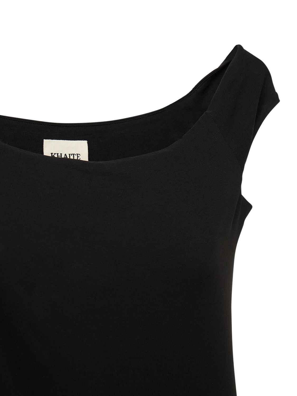 Shop Khaite Nima  Jersey Bodysuit In Black
