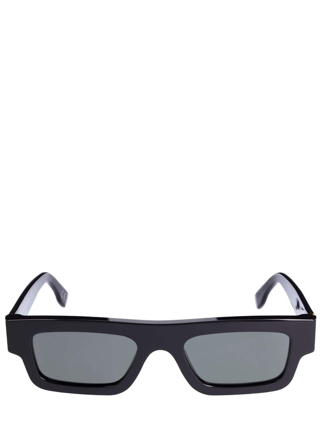 Shop Retrosuperfuture Colpo Black Squared Acetate Sunglasses