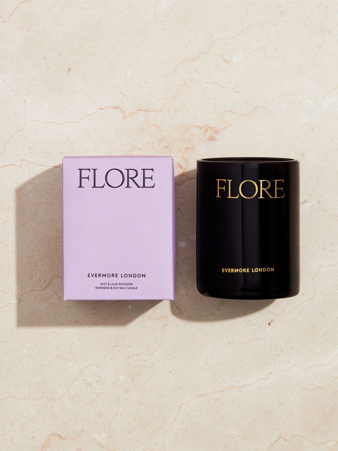 Shop Evermore 300g Flore Scented Candle In Black