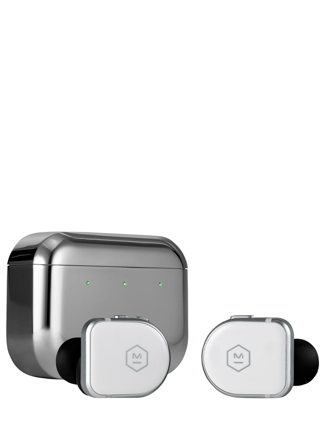 Master & Dynamic Mw08 True Wireless Earphones In White,grey