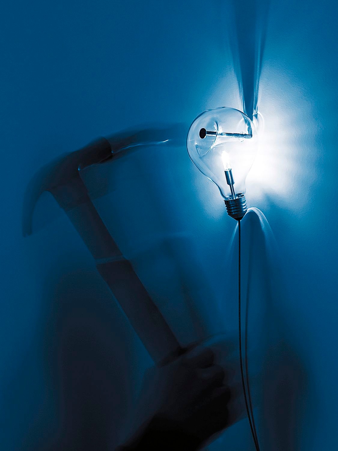Shop Davide Groppi Edison's Nightmare Wall Lamp In Transparent