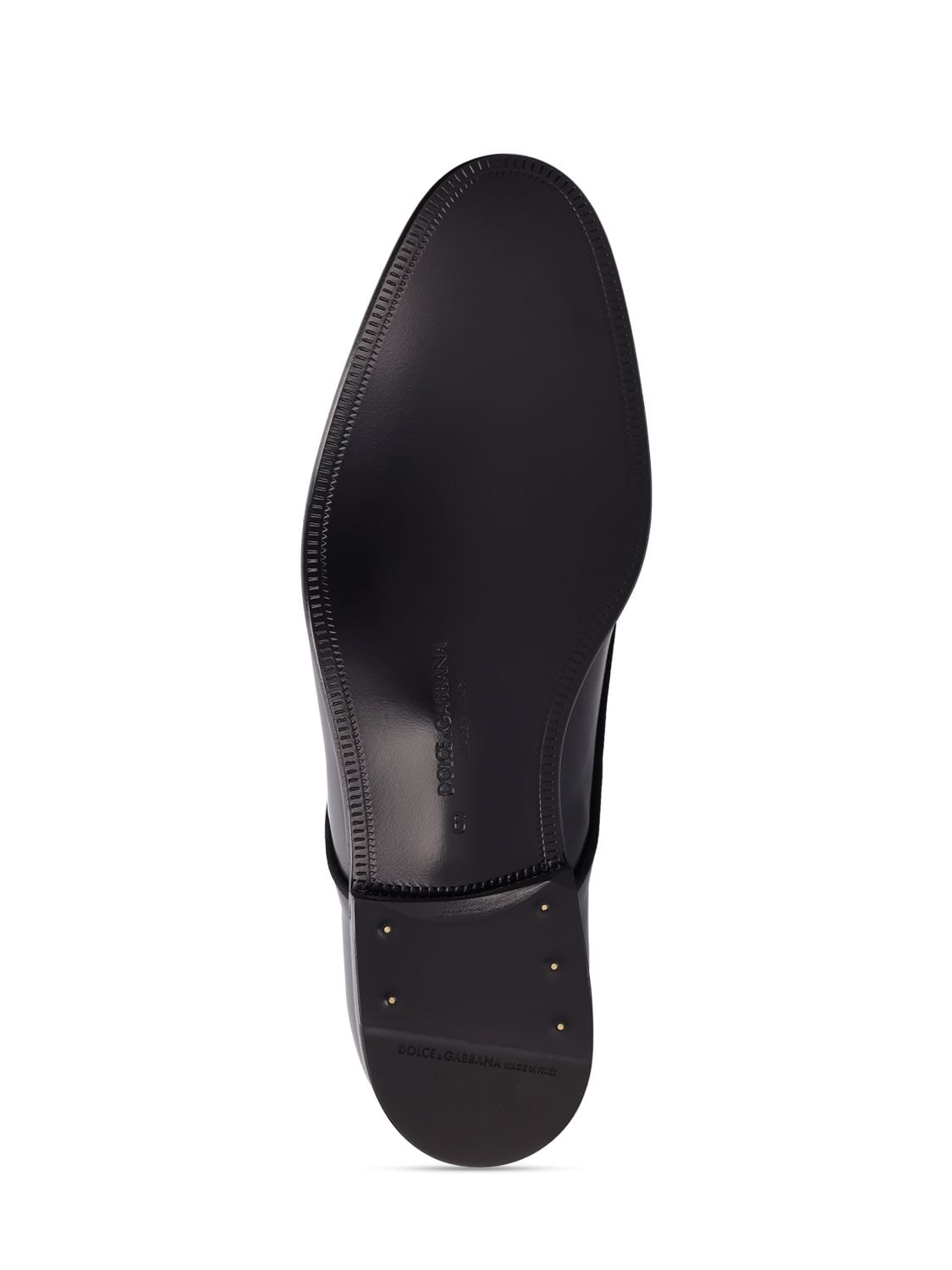 Shop Dolce & Gabbana Antik Leather Derby Shoes In Black