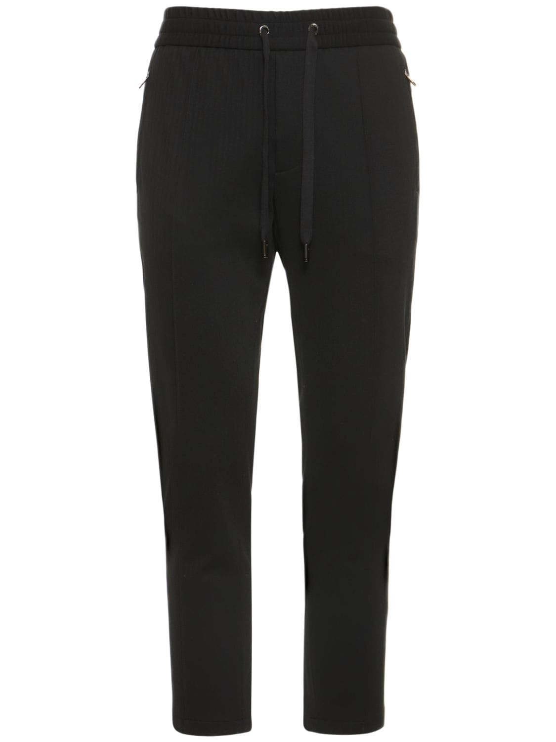 Dolce & Gabbana Viscose Blend Jogging Pants In Black